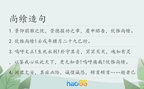 尚飨造句