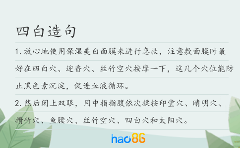 四白造句