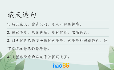 蔽天造句