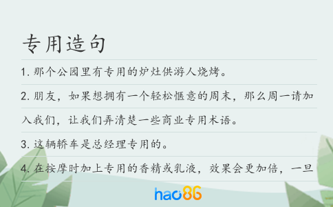 专用造句