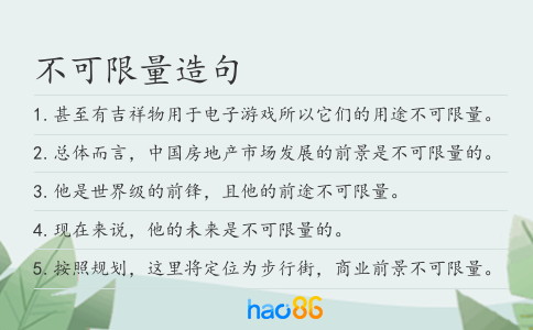 不可限量造句
