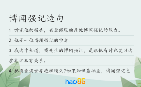 博闻强记造句