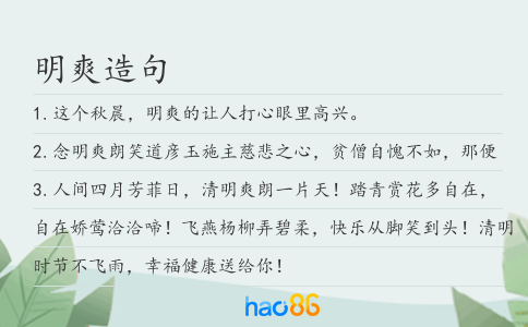 明爽造句