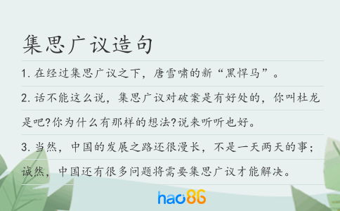 集思广议造句