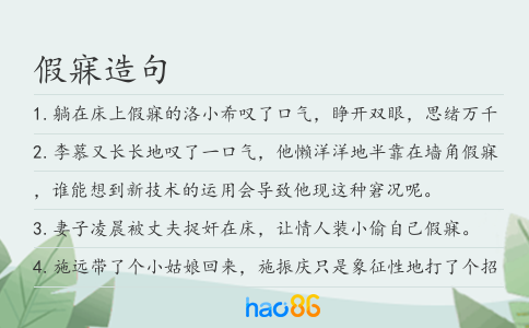 假寐造句
