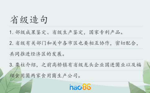 省级造句