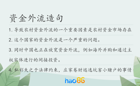 资金外流造句