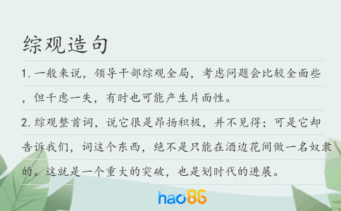 综观造句