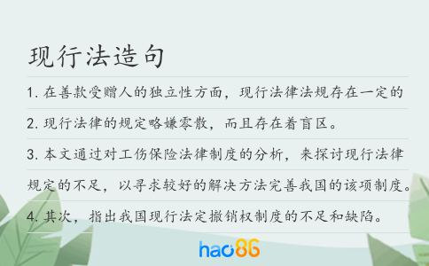 现行法造句