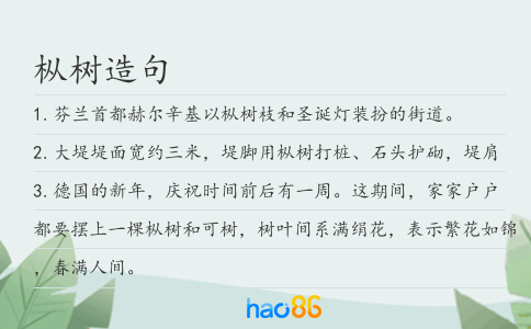 枞树造句