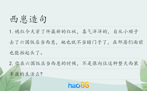 西崽造句