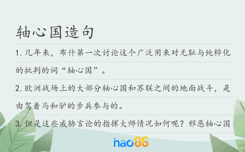 轴心国造句