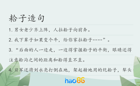 耠子造句
