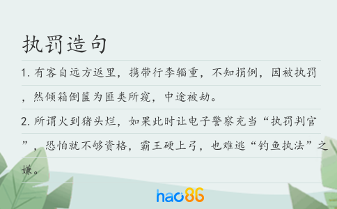 执罚造句
