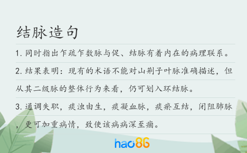 结脉造句