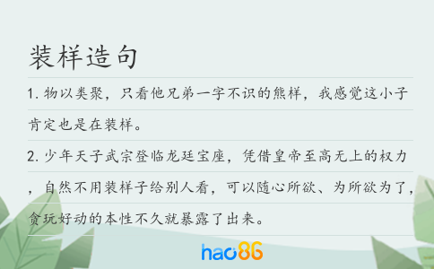 装样造句