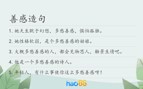 善感造句