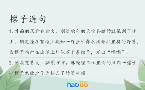 檩子造句