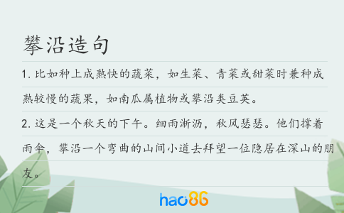 攀沿造句