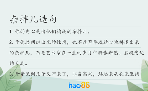 杂拌儿造句