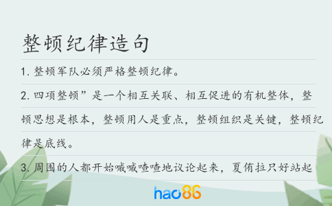 整顿纪律造句