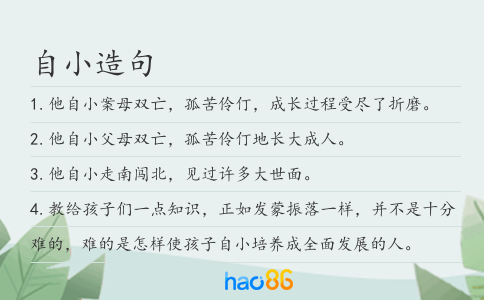 自小造句