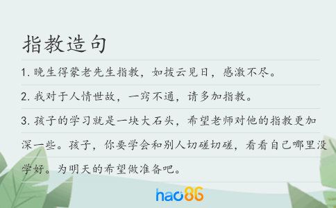 指教造句