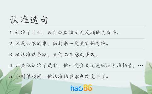 认准造句