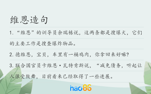维恩造句