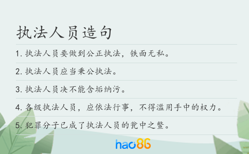 执法人员造句