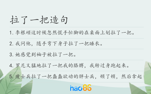 拉了一把造句