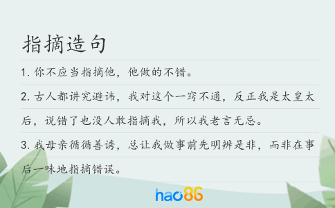指摘造句