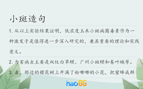 小斑造句