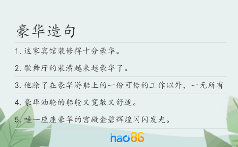 豪华造句