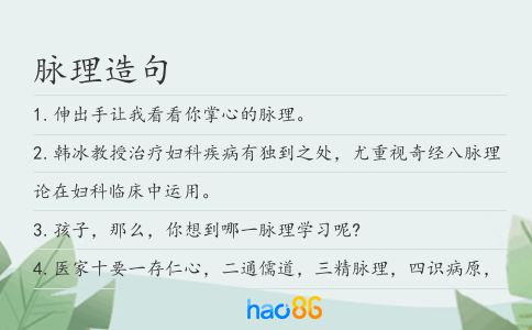脉理造句