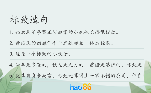 标致造句