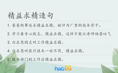 精益求精造句