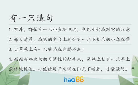 有一只造句