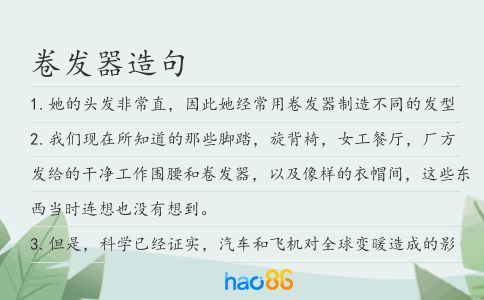 卷发器造句