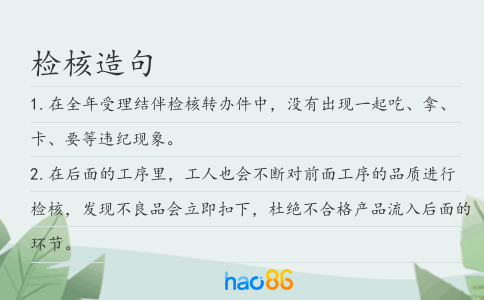 检核造句