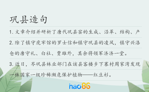 巩县造句