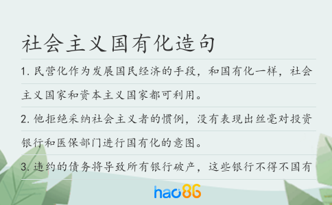 社会主义国有化造句