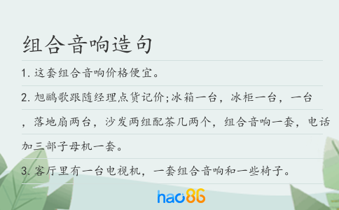 组合音响造句
