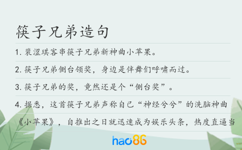筷子兄弟造句
