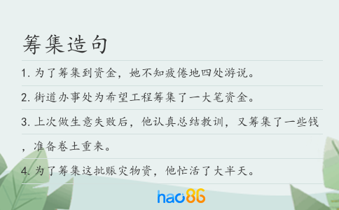 筹集造句
