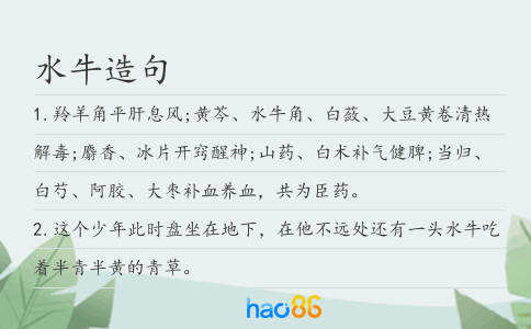 水牛造句