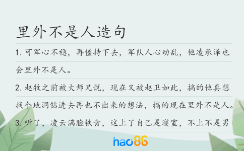 里外不是人造句