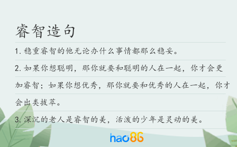睿智造句