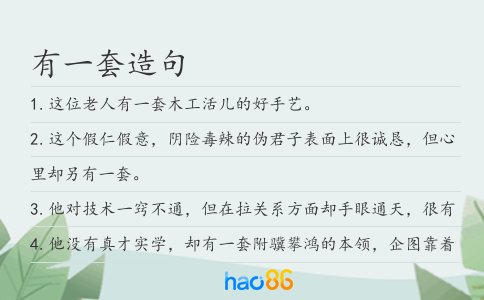 有一套造句
