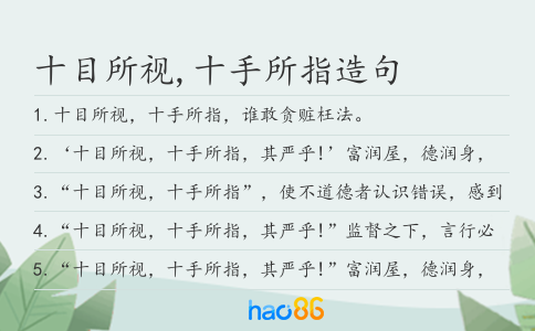 十目所视,十手所指造句